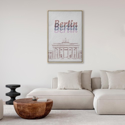 Lærredsbillede Berlin i akvarel - lodret