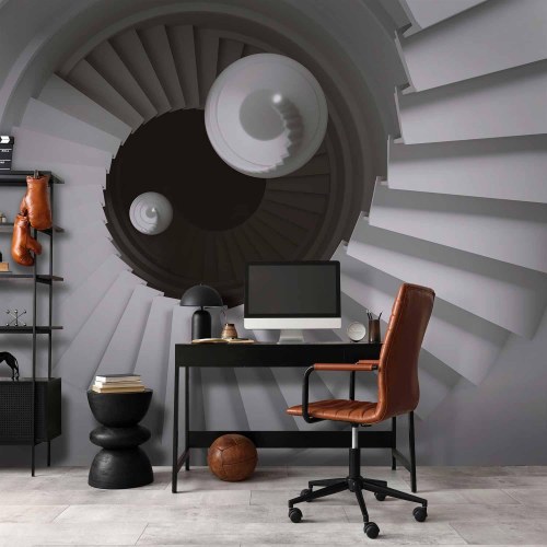 Fototapet Time Tunnel 3D - fototapet med trappemotiv