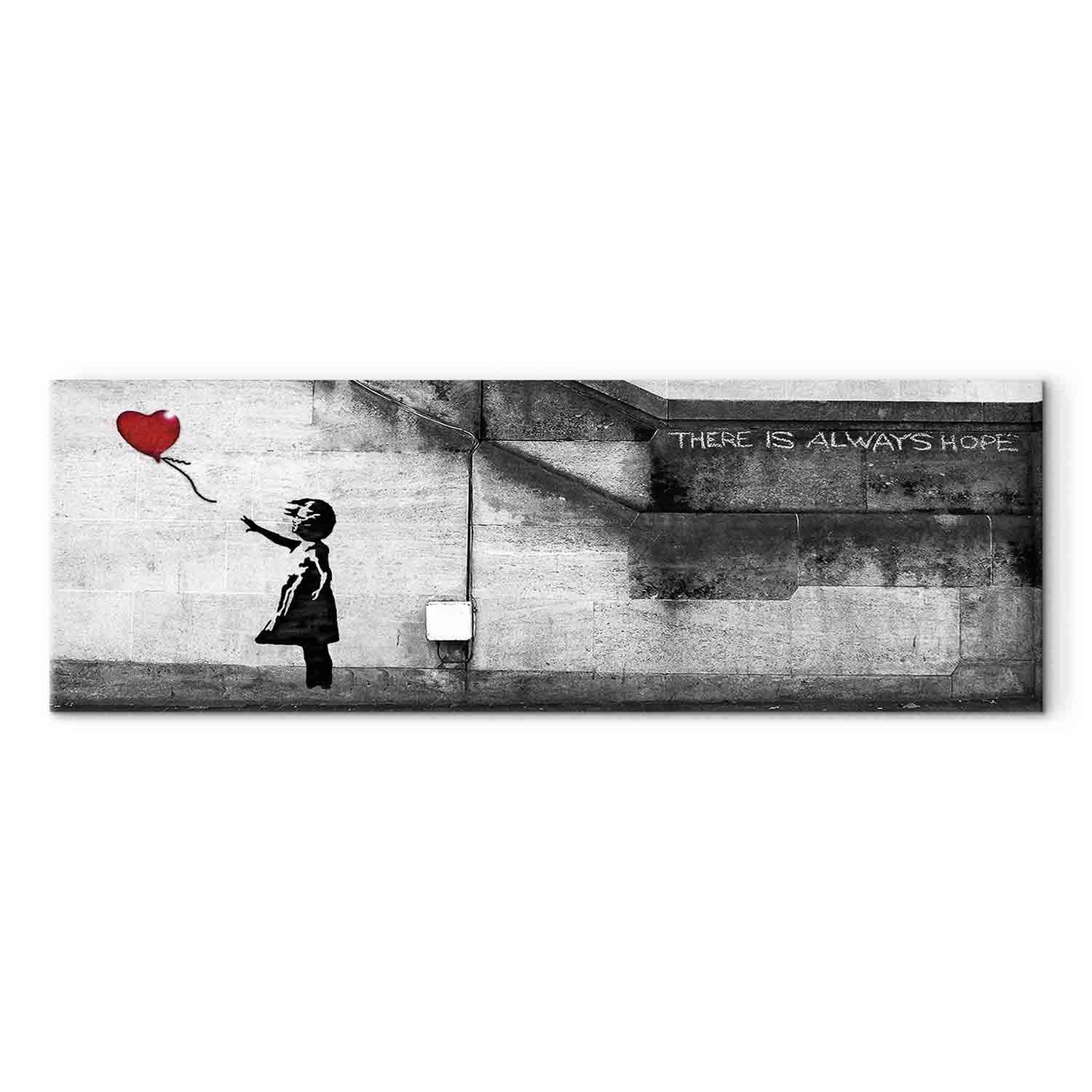 Lærredsbillede There Is Always Hope 1-delt smal rød - 90 x 30 cm - Akustisk billede