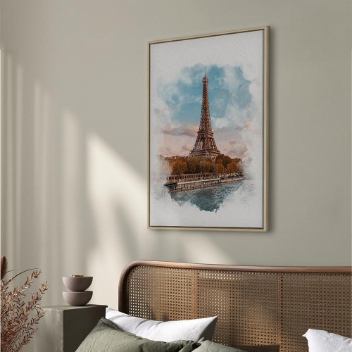 Lærredsbillede Paris View lodret - Eiffel-tårnet