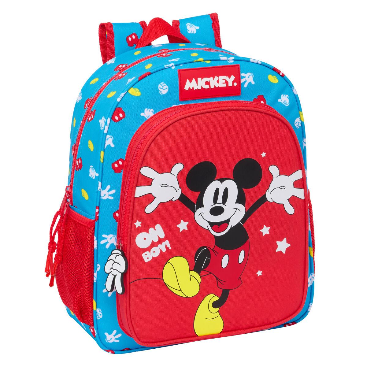 Mickey Mouse Clubhouse Fantastic skoletaske blå/rød 32 × 38 × 12 cm billede