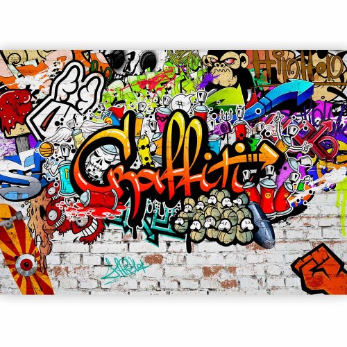 Fototapet Farverig Graffiti