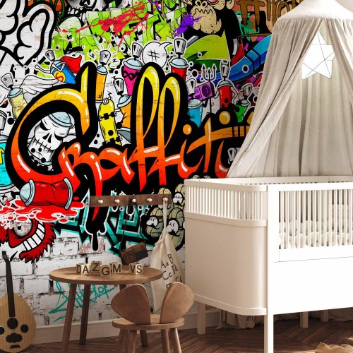 Fototapet Farverig Graffiti