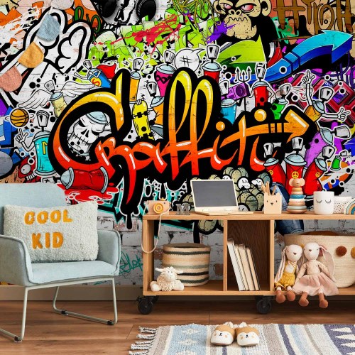 Fototapet Farverig Graffiti