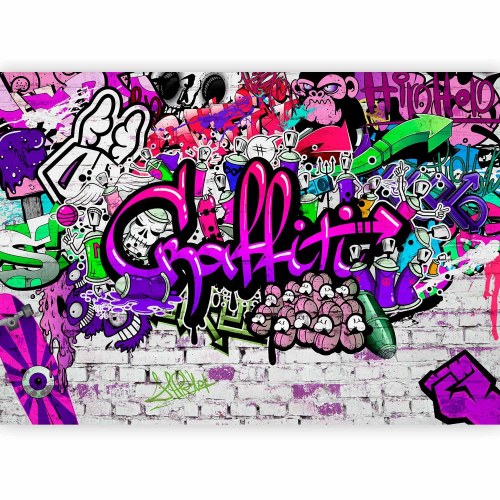 Fototapet Lilla Graffiti