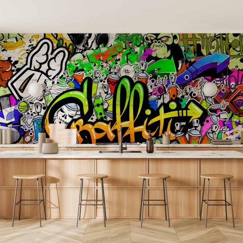 Fototapet Graffiti på væggen