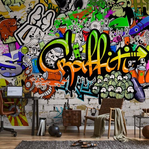 Fototapet Graffiti på væggen