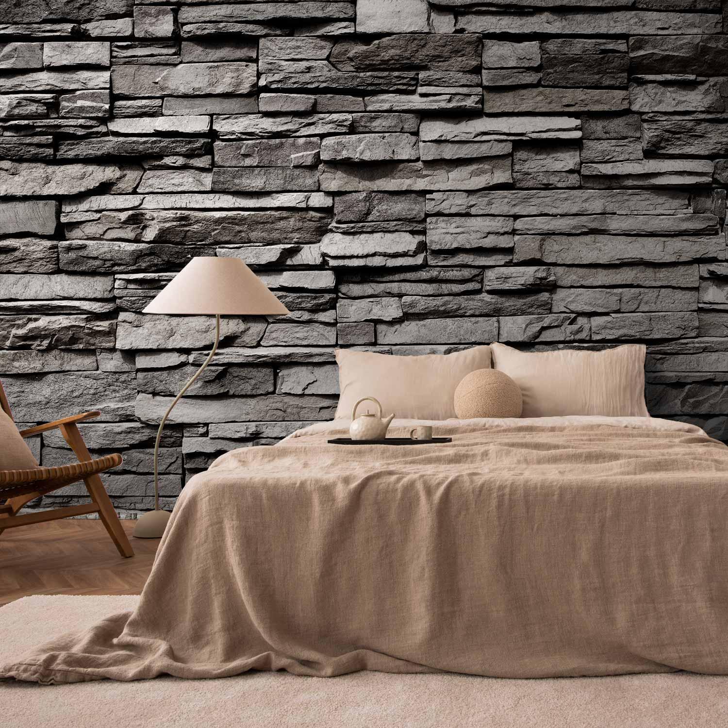 Fototapet Granit Bastion med stenmønster - 350 x 256 cm - Premium billede