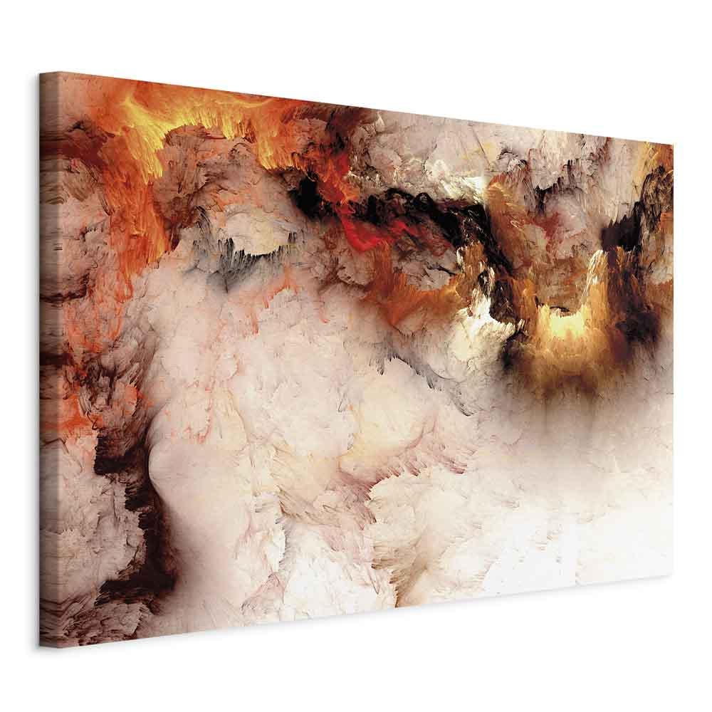 Lærredsbillede Vulkansk abstraktion - 1 del, bredt format - 60 x 40 cm - På italiensk lærred billede