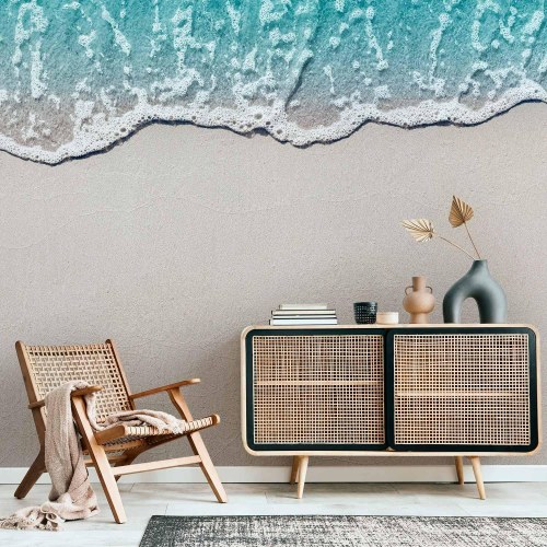 Fototapet Safirbølge med hav og strandmotiv