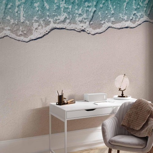 Fototapet Safirbølge med hav og strandmotiv