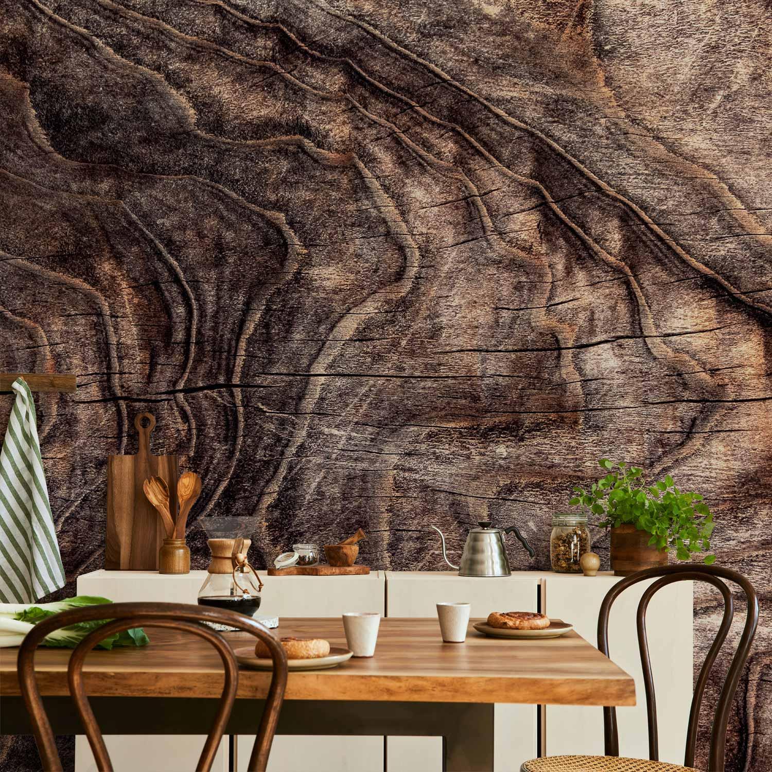 Fototapet med abstrakt træbarkmotiv - vintage baggrund - 400 x 280 cm - Vandtæt billede
