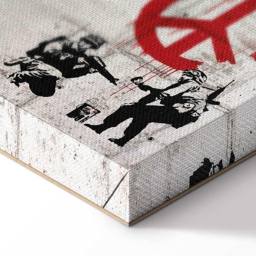Banksy Street Crimes billede på lærred 100 x 50 cm