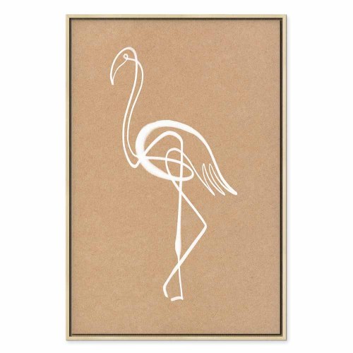 Lærredsbillede Hvid flamingo - 1 del lodret