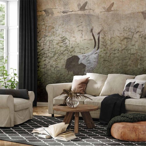 Fototapet Farvel med fugle og naturmotiv