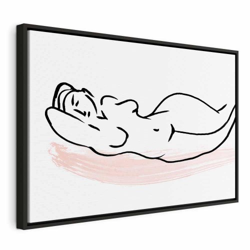 Billede på lærred Solbadning Wide - kvinde 120 x 80 cm