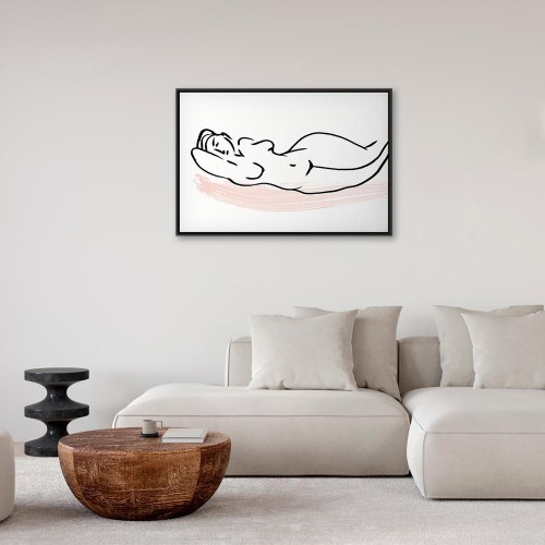 Billede på lærred Solbadning Wide - kvinde 120 x 80 cm