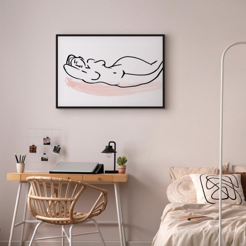 Billede på lærred Solbadning Wide - kvinde 120 x 80 cm