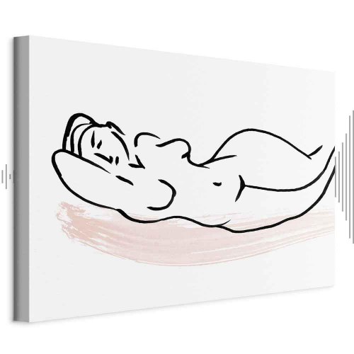 Billede på lærred Solbadning Wide - kvinde 120 x 80 cm