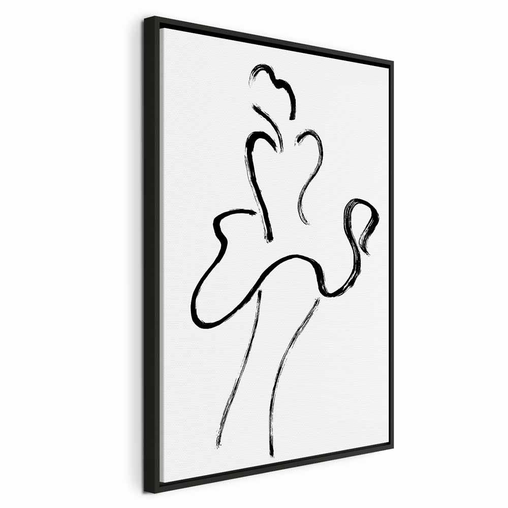 Billede på lærred Marylin lodret - kvinde motiv - 40 x 60 cm - I en sort træramme billede