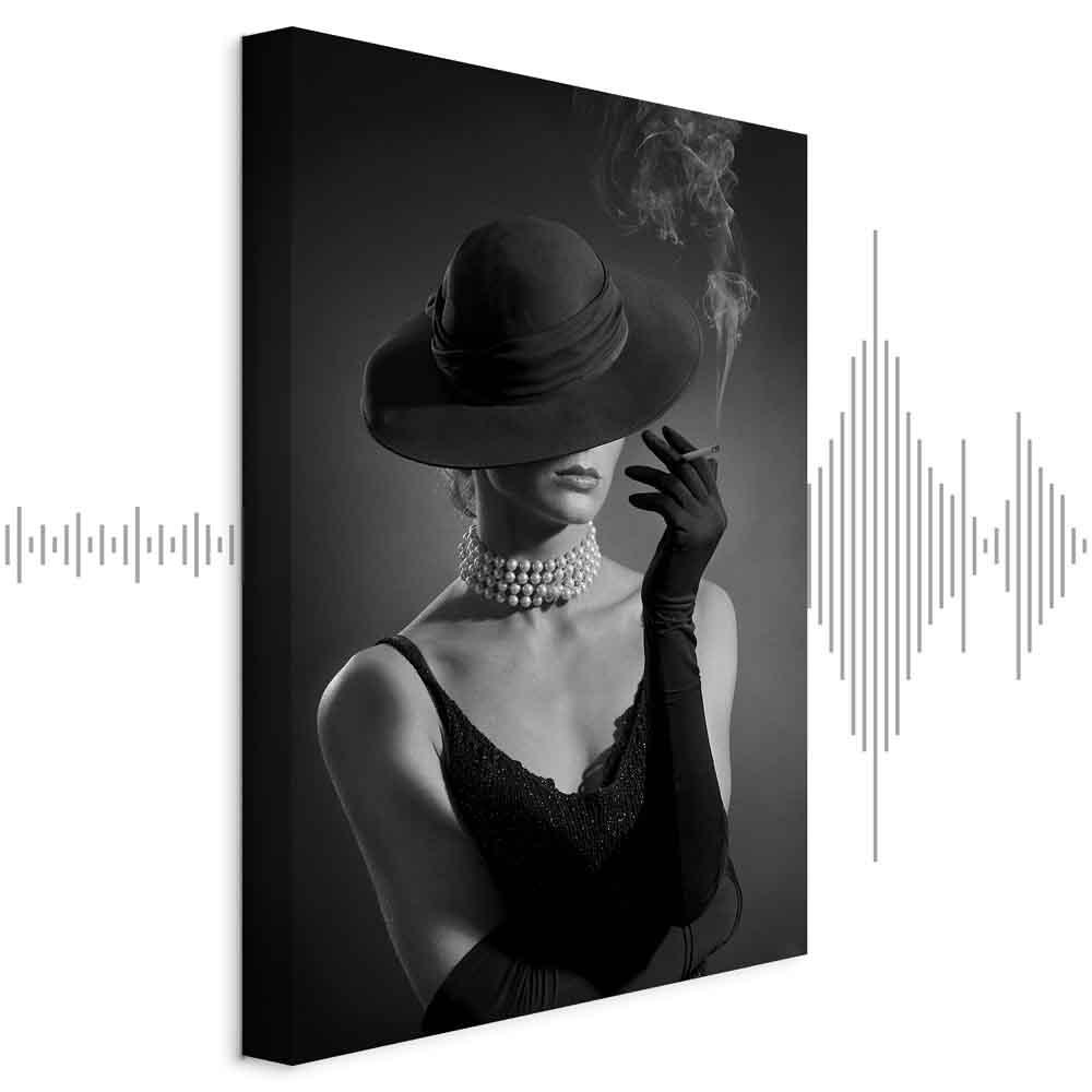 Lærredsbillede Black Elegance lodret - 40 x 60 cm - Akustisk billede