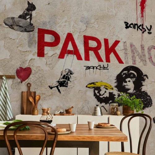 Fototapet med graffiti-collage