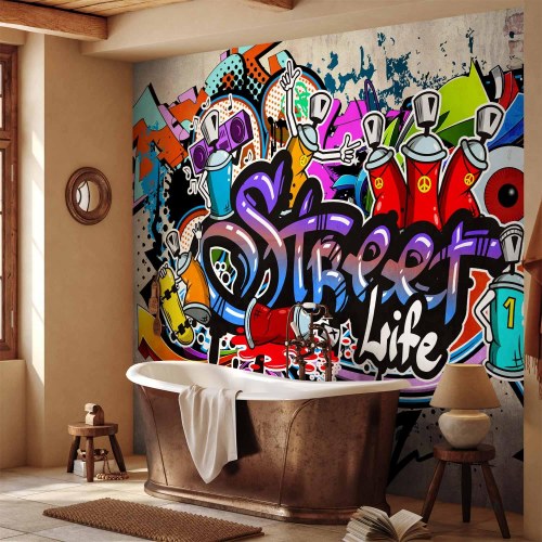 Fototapet Street Game - graffiti fototapet til væg