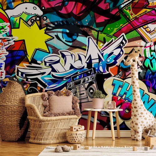 Fototapet Metropoliens Sprog - graffiti og gadekunst
