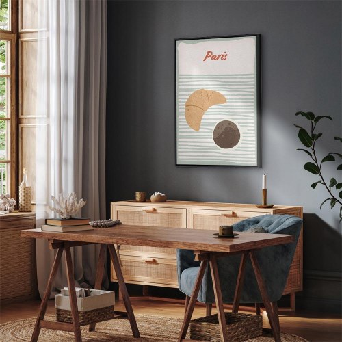 Lærredsbillede Parisian Breakfast - lodret
