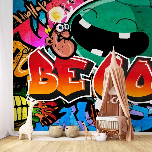 Fototapet Be Cool - graffiti fototapet til væggen
