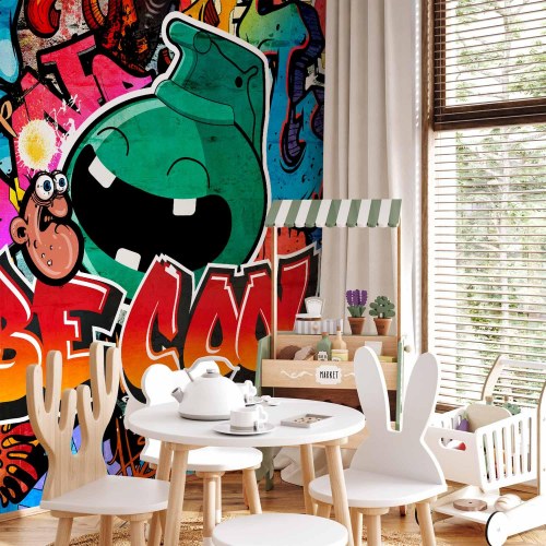 Fototapet Be Cool - graffiti fototapet til væggen