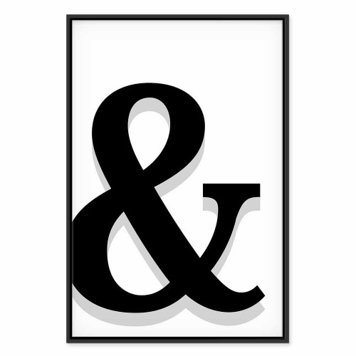 Lærredsbillede med &-motiv - lodret