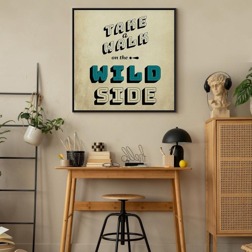 Lærredsbillede "Take a Walk on the Wild Side" - kvadrat