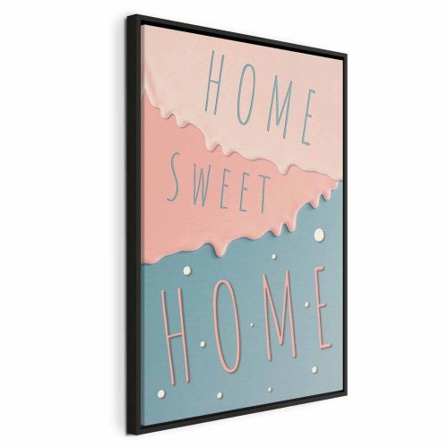 Lærredsbillede med teksten "Home Sweet Home" - lodret