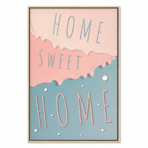 Lærredsbillede med teksten "Home Sweet Home" - lodret