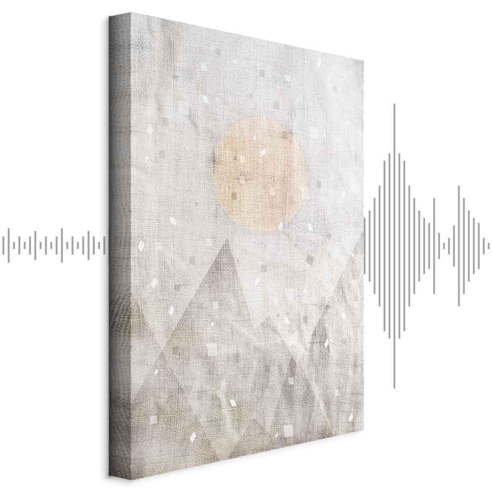 Abstrakt billede på lærred Majsne vertikal - 60 x 90 cm - Akustisk billede