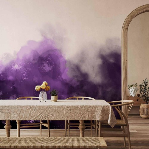 Fototapet Watercolour Variation Violet - abstrakt akvarel fototapet