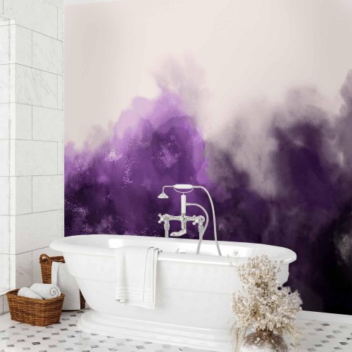 Fototapet Watercolour Variation Violet - abstrakt akvarel fototapet