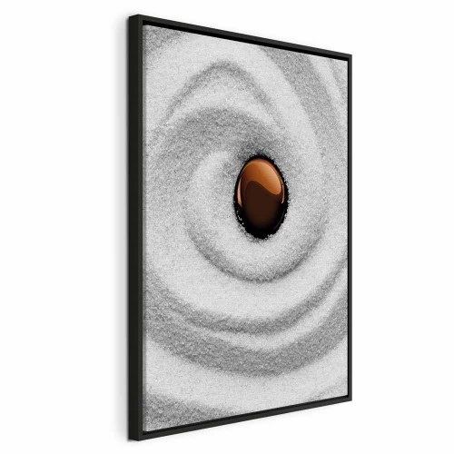 Lærredsbillede Karesansui vertikalt - orientalsk vægdekoration