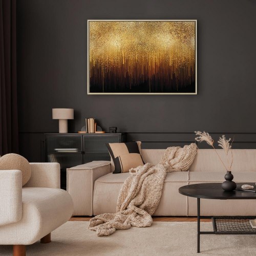 Abstrakt billede på lærred Golden Expansion Wide