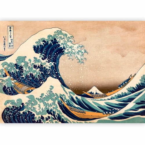 Fototapet - Hokusai: Den store bølge ud for Kanagawa reproduktion