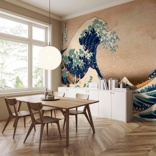 Fototapet - Hokusai: Den store bølge ud for Kanagawa reproduktion