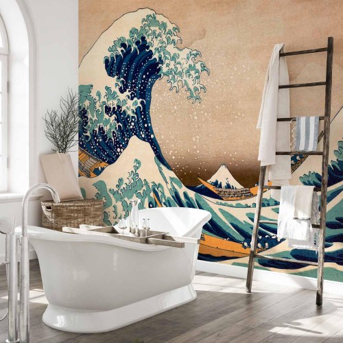 Fototapet - Hokusai: Den store bølge ud for Kanagawa reproduktion