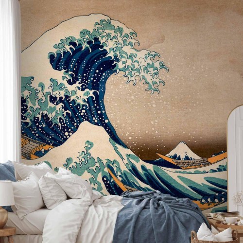 Fototapet - Hokusai: Den store bølge ud for Kanagawa reproduktion