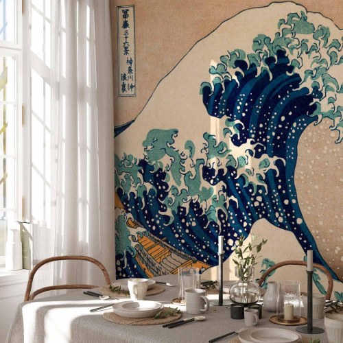 Fototapet - Hokusai: Den store bølge ud for Kanagawa reproduktion