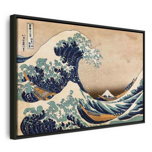 Lærredsbillede Den store bølge ved Kanagawa - reproduktion