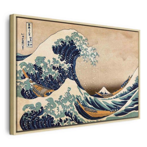 Lærredsbillede Den store bølge ved Kanagawa - reproduktion