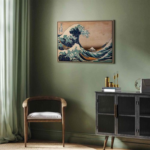 Lærredsbillede Den store bølge ved Kanagawa - reproduktion