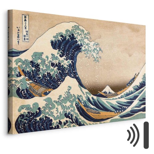 Lærredsbillede Den store bølge ved Kanagawa - reproduktion