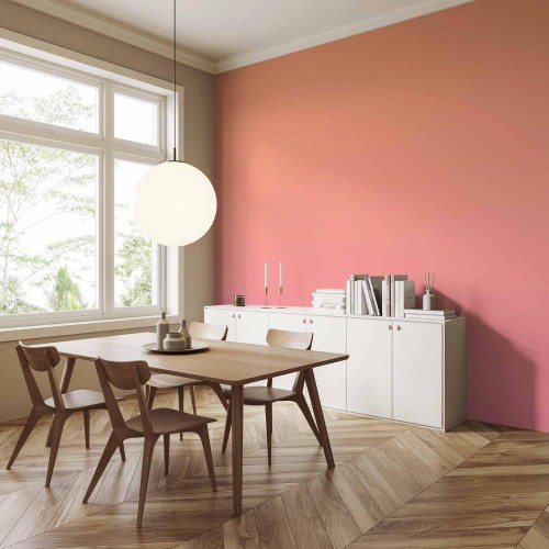 Fototapet Warm Sunset - gradient baggrund i orange og pink